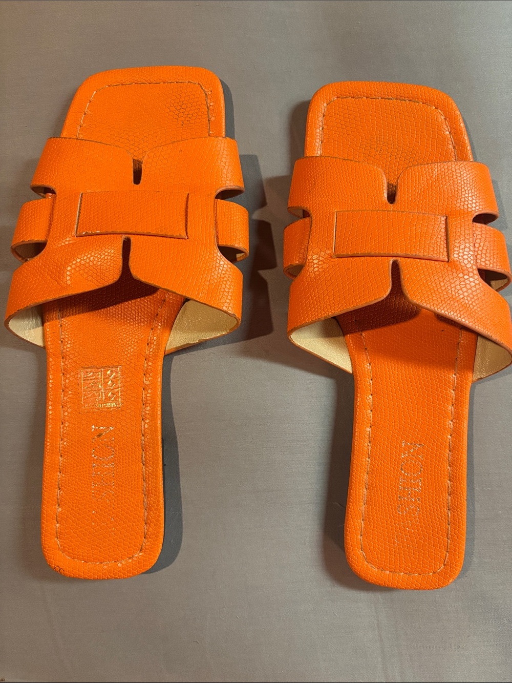 Orange Women’s Slide Sandals - Classic Slip-On